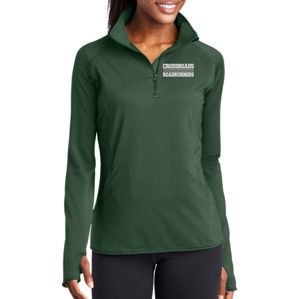 Sport-Tek® Ladies Sport-Wick® Stretch 1/2-Zip Pullover - Embroidered Logo Thumbnail