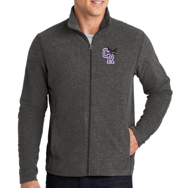 Port Authority® Heather Microfleece Full-Zip Jacket - Embroidered Logo Thumbnail