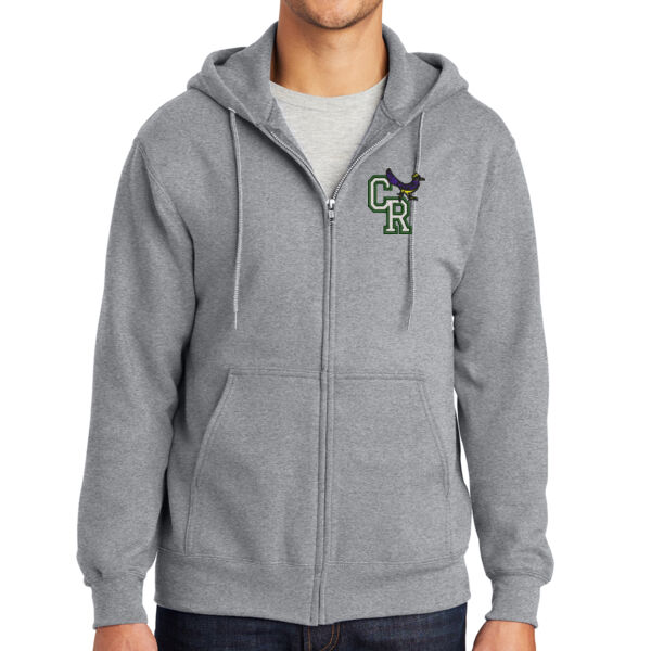 Port & Company® Core Fleece Full-Zip Hooded Sweatshirt - Embroidered Logo Thumbnail