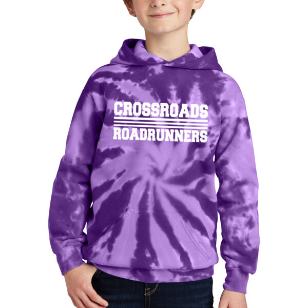 Port & Company® Youth Tie-Dye Pullover Hooded Sweatshirt - Printed Logo Thumbnail