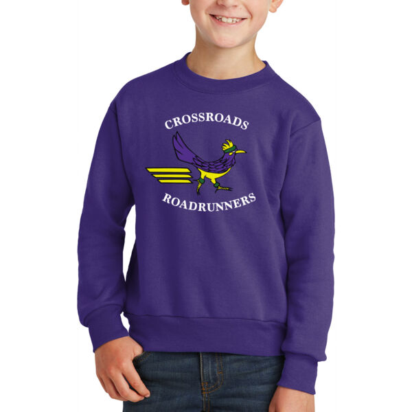 Port & Company® Youth Core Fleece Crewneck Sweatshirt -  Printed Logo Thumbnail