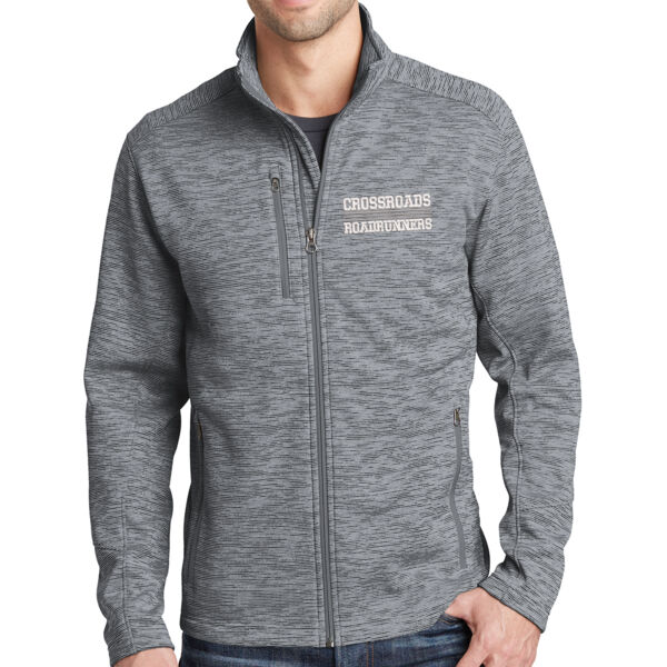 Port Authority® Digi Stripe Fleece Jacket - Embroidered Logo Thumbnail