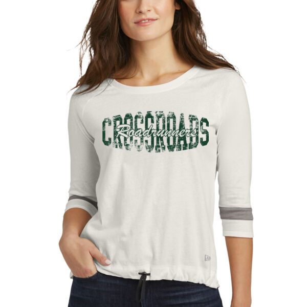 New Era ® Ladies Tri-Blend 3/4-Sleeve Tee - Screen Print Logo Thumbnail