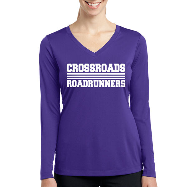 Sport-Tek® Women's Long Sleeve PosiCharge® Competitor™ V-Neck Tee - Printed Logo Thumbnail