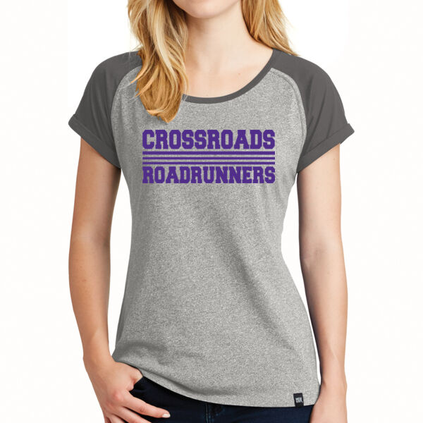 New Era® Women's Heritage Blend Varsity Tee - Printed Logo Thumbnail