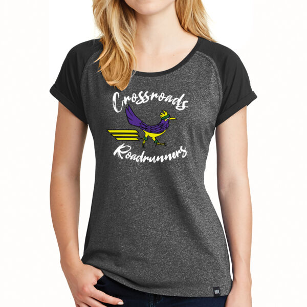 New Era® Women's Heritage Blend Varsity Tee - Printed Logo Thumbnail