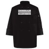 Ten Pearl Button Black Chef Coat Thumbnail